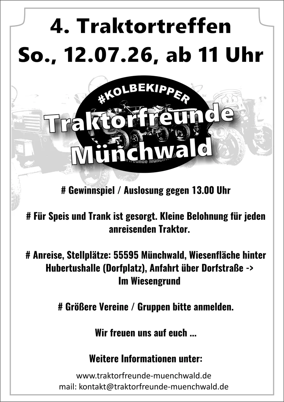 Flyer 2026 Traktorfreunde Münchwald